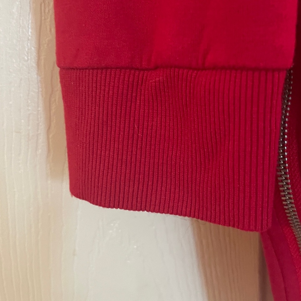 Chico’s Red Long Sleeve Sweater With Silver Side Zippers Plus Size 22 - Picture 5 of 9